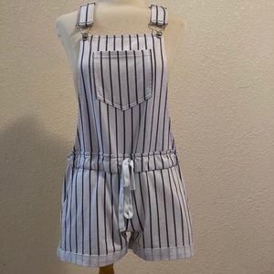 Striped overalls